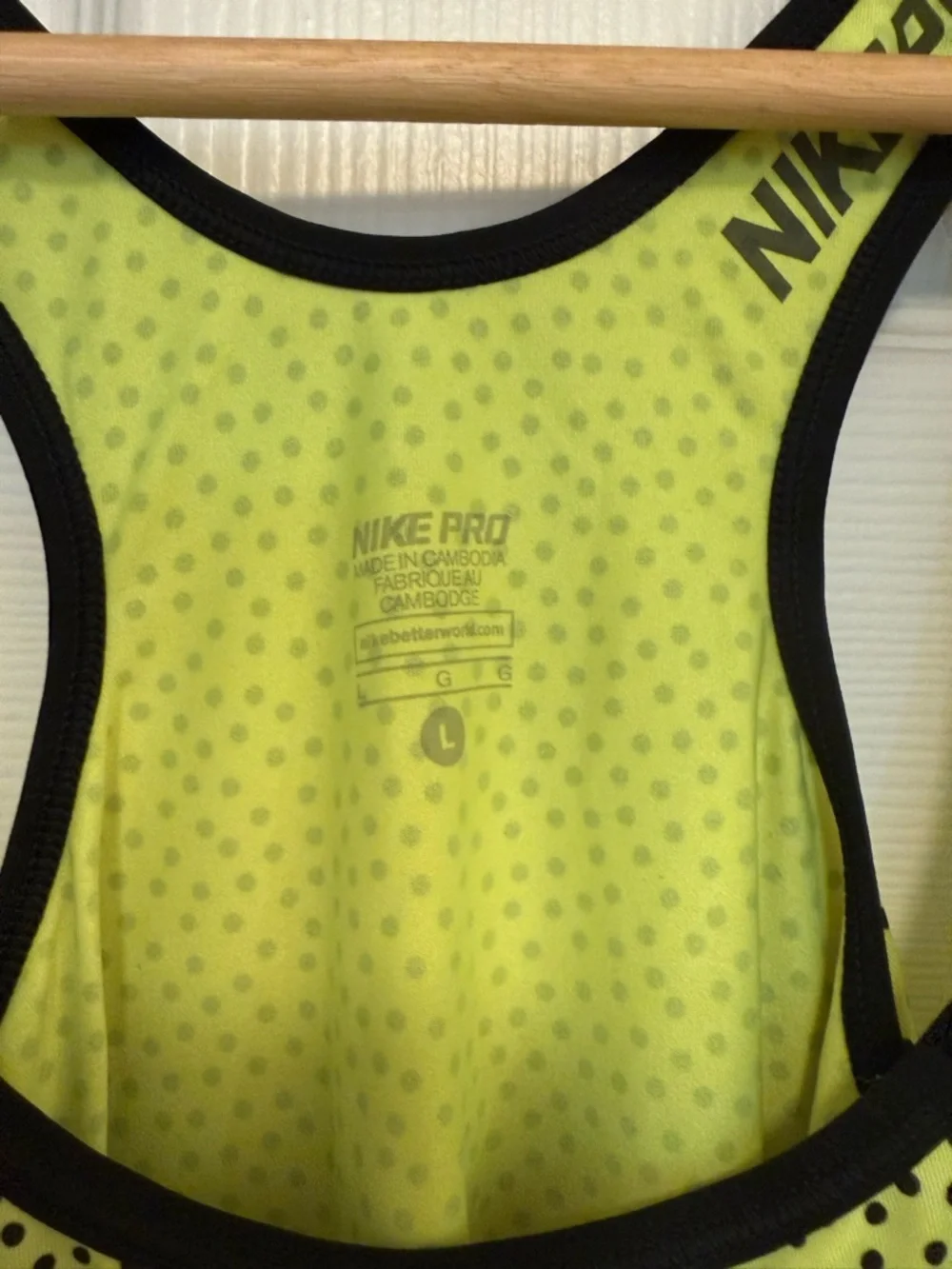 EUC Nike Pro Neon Volt Dri-FIT Racerback Tank